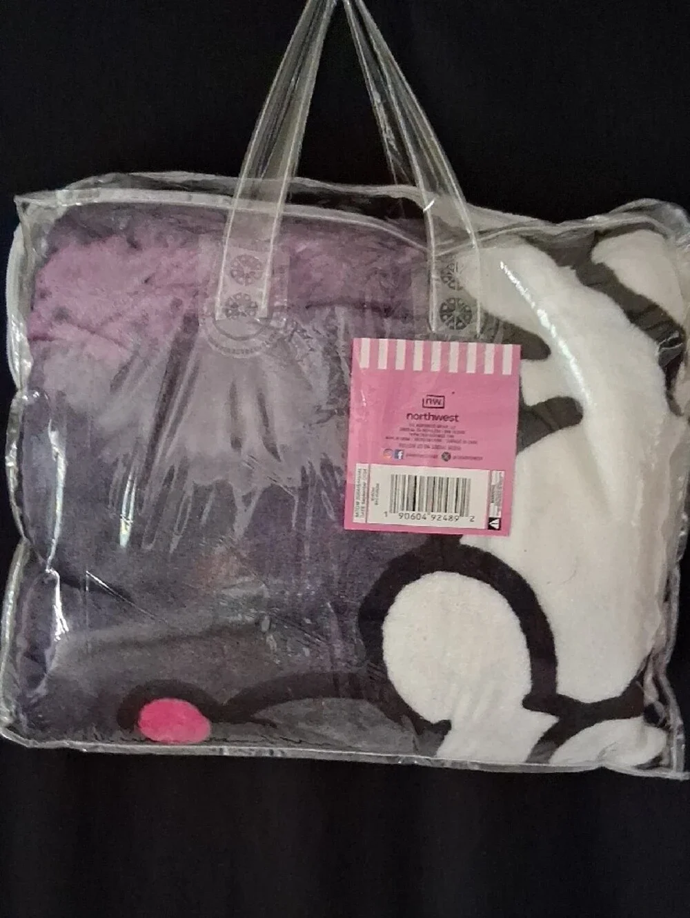 NWT Sanrio Kuromi Twin Raschel Blanket 60x80 Pink Black Northwest